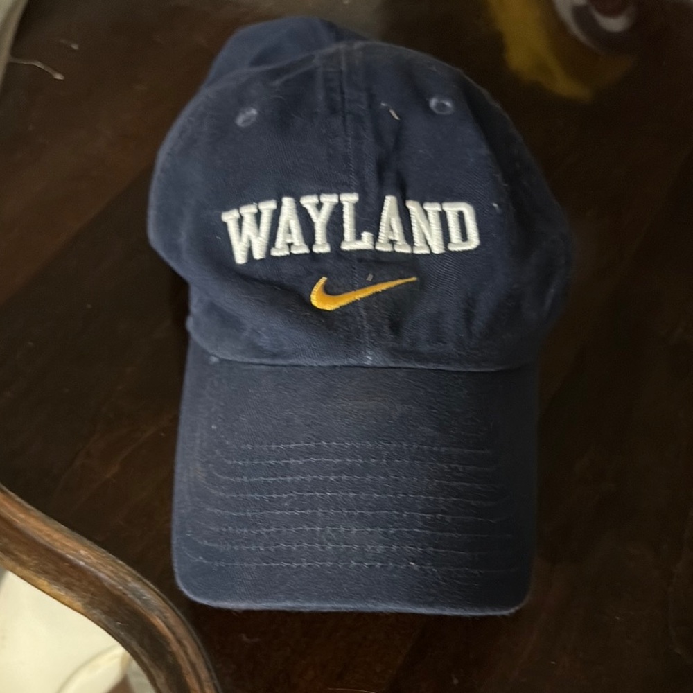 Nike Navy Cap with White WAYLAND and Gold Swoosh